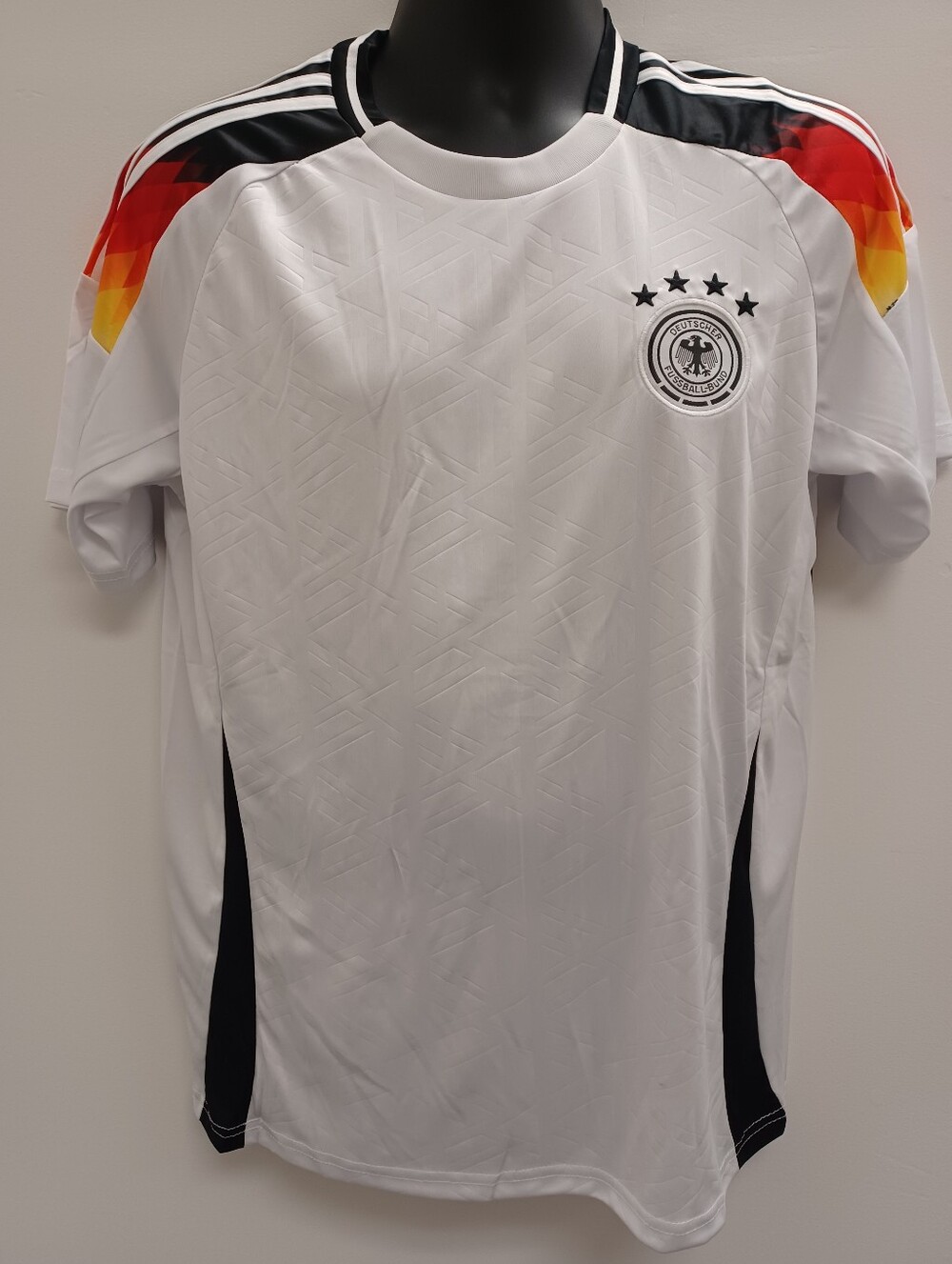 Germany National Team White Soccer Jersey with Gradient Shoulder Detail adults